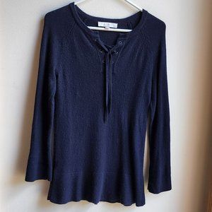 LOFT Navy Knit Sweater Size Petite XS
